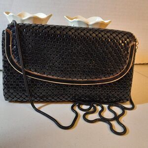 Vintage Mesh Black Clutch bag Cottagecore Grandmacore Wedding Prom